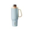 OBALL Blue Insulated Tumbler with Handle, Flip Top Water Bottle with Lid & Straw, Cold Stainless Steel Water Bottle for Women(42 oz, 1250 ml)