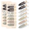 obeoby 14 Pcs Polka Dot No Crease Hair Clips For Women Girls Makeup Styling