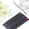OBE WISEUS Fineliner Pens 0.35mm Ultra Fine Point, 10 Bright Colors - Ergonomic Triangular Barrels Smooth Felt Tip Markers for Bullet Journaling, Drawing, Coloring