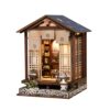 obzergem Book Nook Kit - Japanese Style Dollhouse with LED Lights, 3D Wooden Puzzle, Book Nook DIY Kit, Craft Set for Adults, Christmas and Birthday Gifts