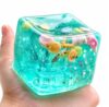Ocean Theme Squishy Cube Stress Relief Toy, Teal, Slow Rebound Simulation Sea Shell Grip Bal(1 PCS)