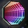 Octagonal Infinity Mirror Light, 3D Sensory Tunnel Wall Decor with App Remote Control, RGB Color Changing LED Night Light for Home Gaming Room Party Atmosphere