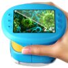 Odatay 4K 1000X Digital Microscope for Kids with Long Distance Viewing & 2.4" Screen, Portable Handheld Edu Toys for Kids Age 3-12 Exploring Bugs Plants at Home Classroom & Outdoor Travel, Blue