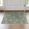 ODIKA 2'x3' Sage Green Abstract Plush Washable Area Rug