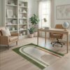 ODIKA 4'x6' Sage Green Arch Classroom Boho Neutral Washable Area Rug