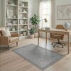 ODIKA 4'x6' Washable Area Rug Large Bound Solid Featuring Flecks Tones Fuzzy Pink Pet Friendly & Kids Safe Play for Playroom, Bedroom, Reading Nook