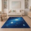 ODIKA 5'x7' Blue Midnight Galaxy Adventure Washable Area Rug