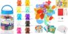 Odoorgames 100 Pcs Translucent Bear Counters - 10 Colors - Kindergarten Classroom & Light Table Manipulatives，36 Pcs Translucent Pebbles, Rainbow Stones,Light Table Manipulatives Preschool