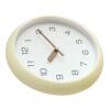 OEBUAFI 12 Inch Silent Wall Clock Non Ticking Quartz Battery Operated Round Easy to Read for Home Office Living Room Bedroom (Beige)