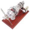 OEBUAFI 16 Cylinders Hot Air Stirling Engine Educational Motor Model Teaching Toy Desktop Ornament
