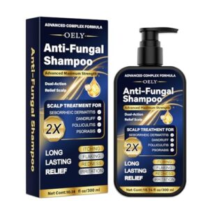 oely Enhanced Antifungal Shampoo for Seborrheic Dermatitis, Folliculitis & Scalp Psoriasis – Anti-Dandruff Shampoo for Men & Women, Relieves Itchy Dry Scalp, Sulfate & Paraben-Free, 10.1 Fl Oz-Fresh