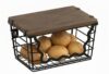 Oemneiy Stackable Potato and Onion Storage Bins, Wave Metal Wire Baskets Kitchen Pantry Organizers, Vegetable Fruit Storage Baskets