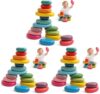 OESSUF Extra-Large Stacking Rocks for Toddlers 1-3, 16 PCS Wooden Montessori Toys, Safe Smooth Jumbo Balancing Stones for Open-Ended Sensory Play, STEM Building Blocks for Boys & Girls (Pack of 3)