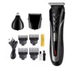OFCRVA Men All in 1 Rechargeable Hair Clipper Beard Nose Ear Shaver Cutting Trimmer Waterproof Electric Kits