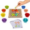 Offelec Fine Motor Games, Color Sorting Toys for Little Hands, Special Education Stacking Toy