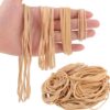offgrow 210pcs Elastic Bands Assorted Sizes Beige Strong Thick Elastic Rubber Bands Set for Home School Office Bank Supplies #16,#33,4.8 * 1/8in,8 * 0.2in