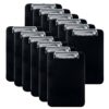 Officemate Memo Clipboards, 6 x 9-Inch, Plastic Writing Boards With Low-Profile Metal Clip and Hang Hole, 12-Pack, Black