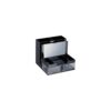 Officemate OIC23112 Desk Organizer, 9 Comp, Black-Clear