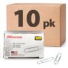 Officemate Premium #1 Paper Clips, 1,000 Paper Clips (10 Boxes of 100 Each) (99916) , Silver