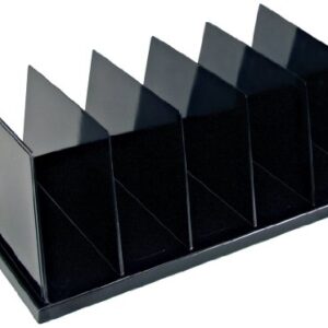 Officemate Recycled Large Standard Sorter, 5 Compartments, 13.5 x 9 x 5 Inches, Black (26192)