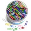 Officemate Vinyl Coated #2 Paper Clips, Assorted Colors, Tub of 1000 (97634)