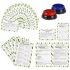 Office Party Friendly Feud Game with 2 Answer Buzzers, Team Building Trivia Quiz Cards for Work Staff Coworkers Company Groups Holiday Gathering Family Game Night