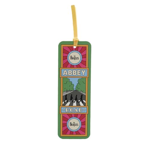 Officially Licensed The Beatles Abbey Road Faux Leather Bookmark by Half Moon Bay – Premium Retro Psych-Pop Page Separator and Ribbon Book Marker for Music Fans – 2.4 x 7.1 x 0.04 Inches