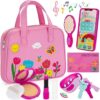 Officygnet Play Purse Toy for Girls1 2 3 Years Olds, Toddler Purse with Pretend Makeup Kit, Toddlers Toys Ages 1-2 & 2-3, Pretend Princess Play Toy for Little Girl, Birthday