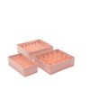 OFFSCH Underwear Storage Box Drawer Organizer 3-in-1 Cloth Storage Case for Bras, Panties, Socks, Multi-compartment Home Closet Organizer, Pink