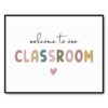 OFlyDesigns Welcome to Our Classroom Wall Art，Boho Welcome Sign for Classroom, Teacher Signs for Classroom, Preschool Kindergarten Elementary School Decor(8x10, Unframed)