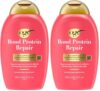 OGX Repair & Protect Bond Protein-Repair Shampoo, Lightweight Hair Wash Cleanses & Targets Damaged Hair for Effective Bond-Repairing, Formulated without Parabens, 13 fl. oz,(Pack of 2)