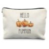 OHDCE Fall Autumn Pumpkin Cosmetic Makeup Bag for Women