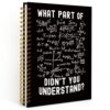 OHDCE Funny Math Spiral Notebooks, A Day Without Math Is like Just Kidding What Part of Didn't You Understand Spiral Journal Notebook,Gift for Math Lovers Journals for Writing, 5.5x8.3 Inch
