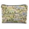 OHDCE Vintage English Garden Landscape Cosmetic Makeup Bag for Women