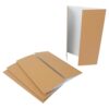 OHPHCALL Presentation Board for 24x16 Inch 4pcs White Trifold Corrugated Paper Smooth Surface and Portable Fair and School Project Display