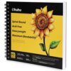 Ohuhu Marker Pads Art Sketchbook - 8.3" x 8.3" Portable Square Size -120 LB/200 GSM Drawing Papers - 60 Sheets/120 Pages - Spiral Bound Sketch Drawing Book for Alcohol Markers Christmas Gift