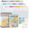 Ohuhu x Jade Summer Coloring Set 47 Alcohol Markers & Coloring Book