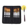 Oil Brushes Canvas Bag Set Nylon Hair White Rod Gouache Watercolour Art