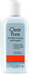 Oil Eliminating Neutogena Acne Treatment Astringent Toner for Face, Salicylic Aciid Pore Cleanser, Clears Breakouts, Controls Oil, 8 oz(1 Pack)