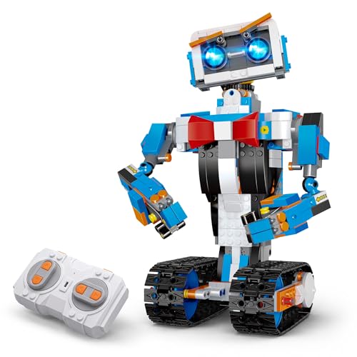 okk Robot Building Toys for Boys, STEM Projects for Kids Ages 6-12, Remote & APP Controlled Engineering Learning Educational Coding DIY Building Kit Rechargeable Robot Toy Gifts for Girls