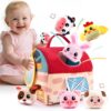 OKREVIEW Baby Toys 6-12 Months, Montessori Sensory Farm Barn Toy with Sound