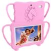 okulaku Kids Tablet, 7 Inch Android 16 Toddler Tablet with 4GB RAM 32GB ROM, Silicone Case, Parental Controls, Free Educational Apps for 3-12 Years Old Boys Girls (Pink)