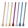 OKUMEYR 7pcs Reusable Stainless Steel Cocktail Straws and Creative Stirrer Set, Long Lasting Metal Drinking Straws for Dinner Party Cocktails and Smoothies