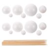 OKUMEYR Solar System Lightweight Foam Spheres with 7 Sized Foam Balls Craft Kit 2 Sets for Easy Painting for Solar System Science Projects and Family Educational Activities