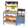 OLAKIDS Mud Kitchen for Kids Outdoor, Wooden Play Kitchen with Planter Box, Removable Sink Faucet Tank, 10-PCS Cooking Accessories, Sensory Toys for Toddlers Ages 3+
