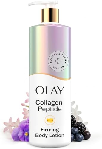 Olay Body Lotion for Women, Firming with Collagen Peptides Serum, Visibly Firmer Skin, 24hr Moisture & Hydration, Fast Absorbing Formula, Vitamin B3 Complex, For All Skin Types, 17 fl oz (Pack of 6)