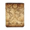 Old World Map Book Sleeve with Zipper Front Pocket for Hardcover