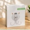 OLLIE & INDY Portable Stroller Fan, Pinch-Proof, 5-Speed Quiet Mini Clip on Fan, USB-C Rechargeable, White, for Car Seat, Crib & Travel