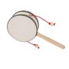 Omabeta 4 Inch Rattle Drum Safe Rattle for Children Educational Fun Gift Made of Solid Wood and Sheepskin