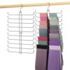 OMHOMETY Legging Hanger, Metal Hanging Legging Hangers for Closet Organizer Holds 20 Women's XS-XL & Girls' Leggings, 360° Rotating Foldable Yoga Pants Hangers Space Saving, Black